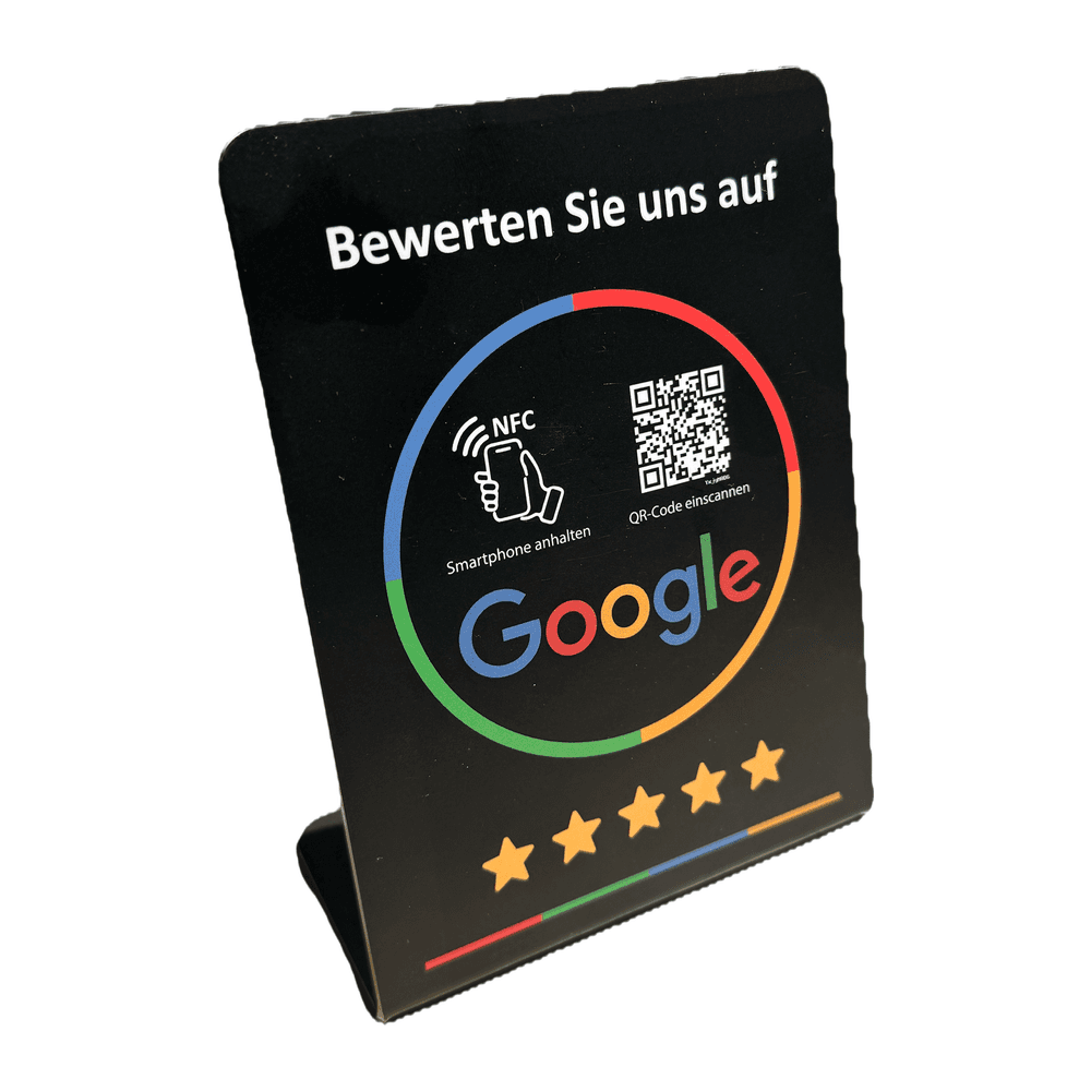 Google-Bewertungs-Aufsteller Schwarz